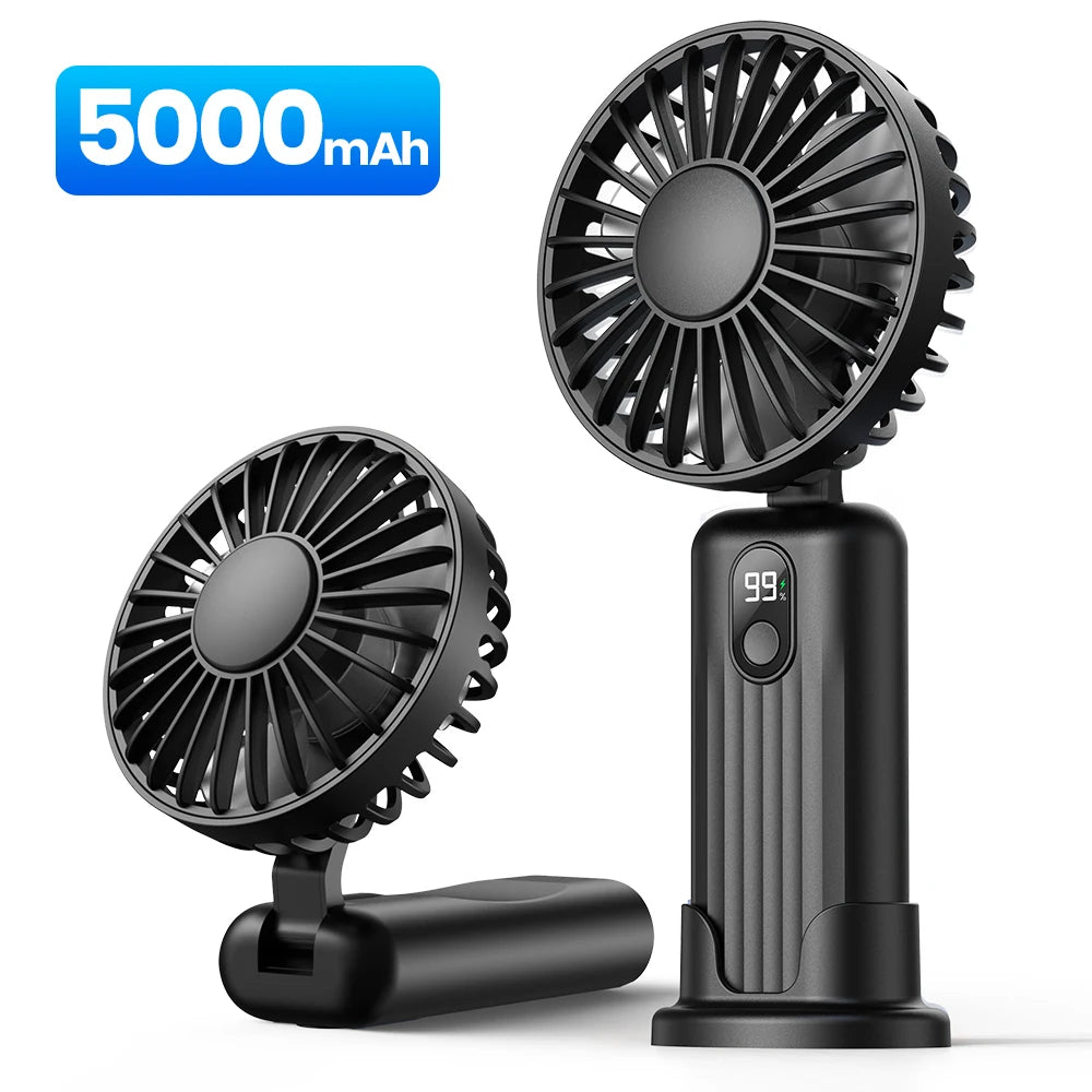 TOPK Portable Mini Fan,2400mAh USB Rechargeable