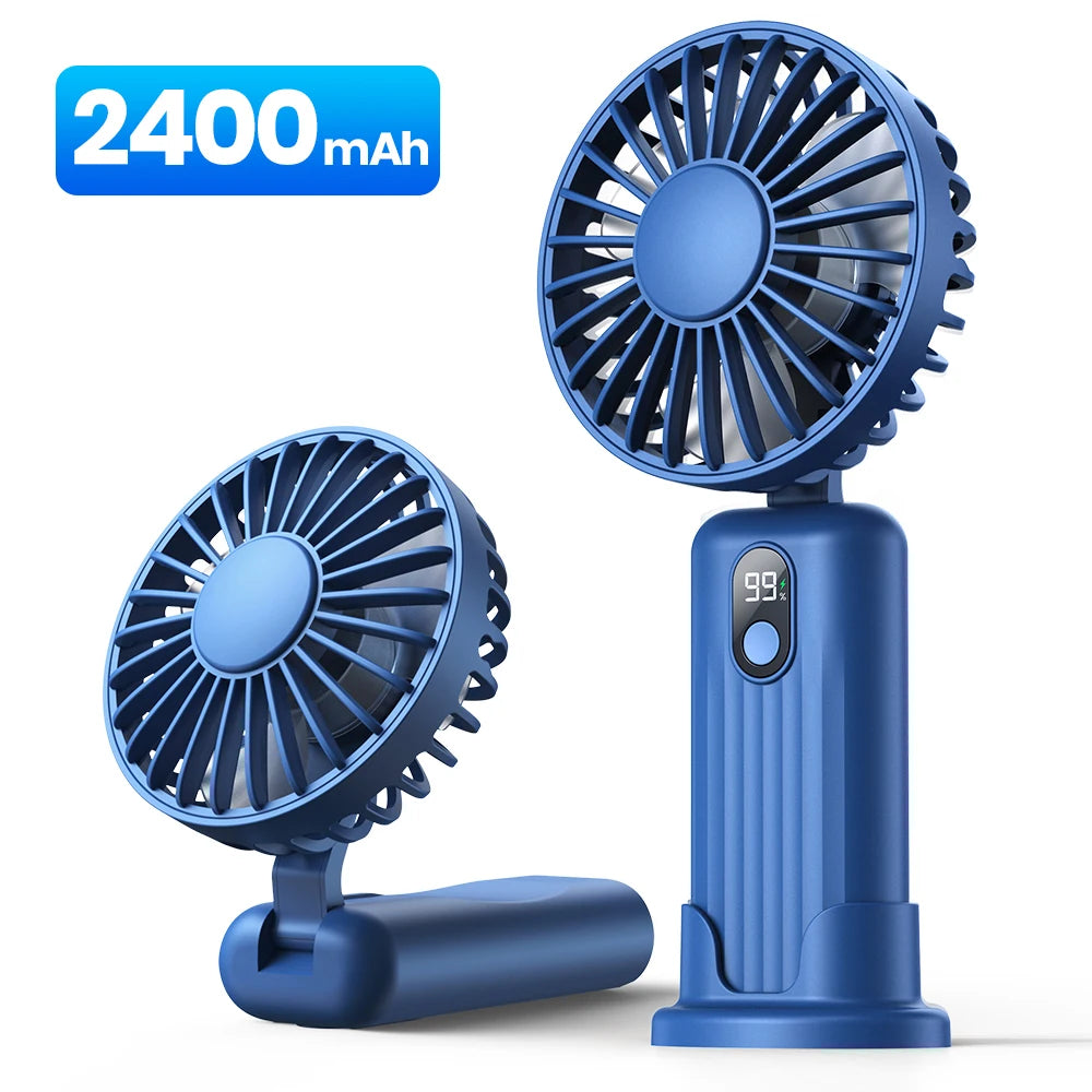 TOPK Portable Mini Fan,2400mAh USB Rechargeable